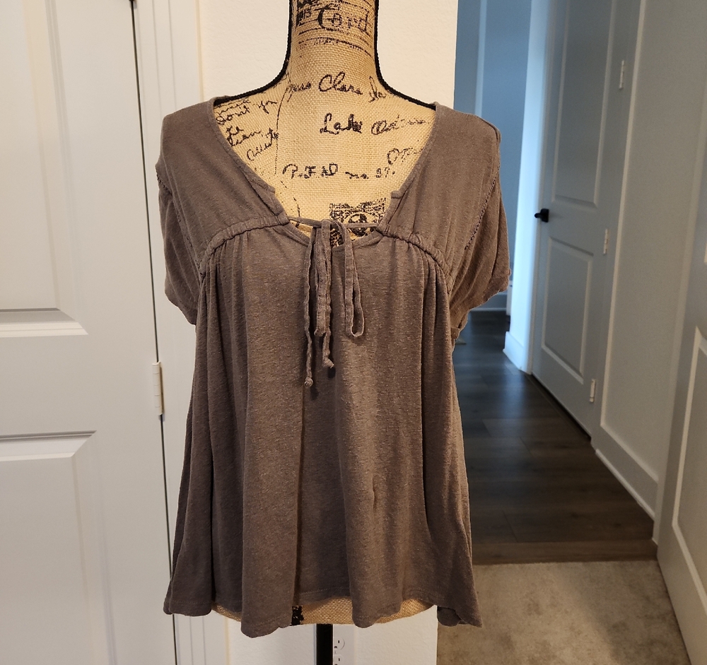 Lucky Brand Charcoal Blouse